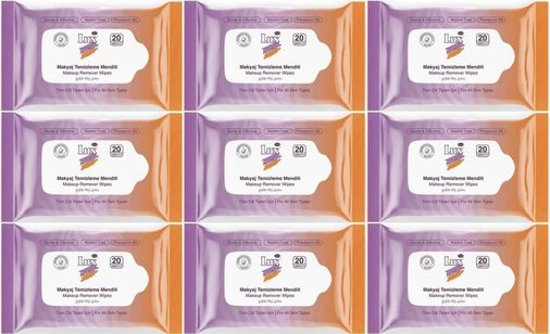 Lux Makyaj Temizleme Mendili Havlu 180 Yaprak (9PK*20)