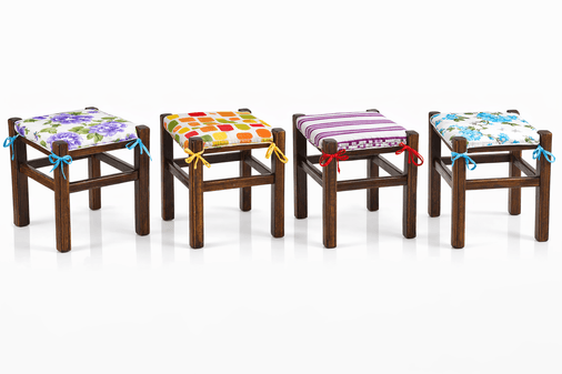 Mandaş Tekstil Tabure Minderi, Bağcıklı Tabure Minderi (32x32)