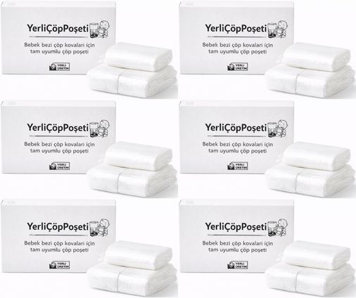 Mandaş Tommee Tippee Twist & Click Çöp Poşeti Tam Uyumlu Yerli (3 Lü Yedek Set) KOVASIZ (6 Lı Set)