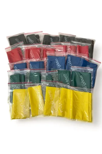 MAXİ fcvth2932728 Theraband Set 1.5 Metre( Yeşil-Sarı-Kırmızı-Mavi-Siyah)