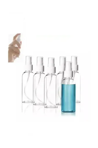 MEDİKAL 54121946481 10 Adet 50 Ml Fısfıs Sprey Kapaklı Seyahat Cep Çanta Dezenfektan Parfüm Şişesi 50Ml