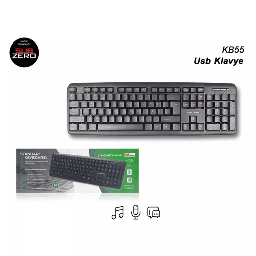 MeVA2dIa7X Subzero Kb55 Q Usb Siyah Standart Klavye