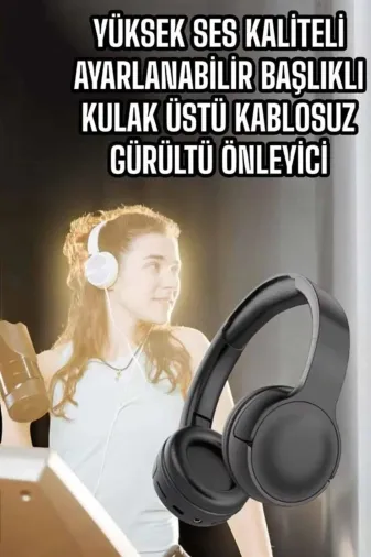 MEY MEYİTHMEYTDUUCZHN01KULAKLIK3 İthalat® Kulak Üstü Kablosuz Bluetooth Kulaklık Gürültü Önleyici Uzun Şarj Süreli