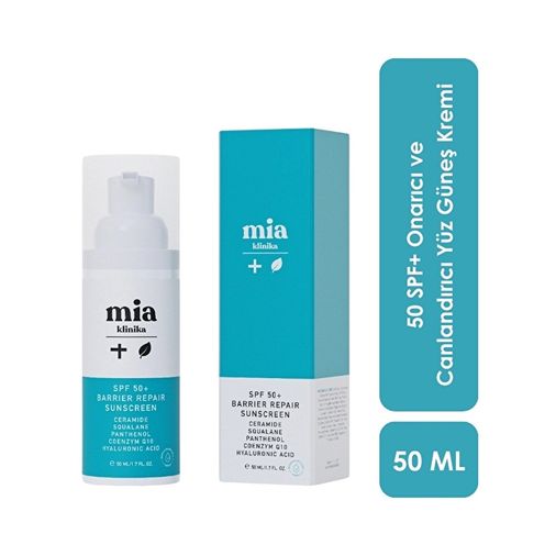 mia klinika 10202959 Spf 50+ Bariyer Onarıcı Güneş Koruyucu Yüz Güneş Kremi 50 Ml