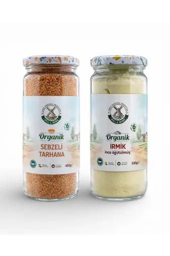Mill & More Only Natural Products MM-8684438221231 Organik Bebek Tarhanası 400 G + Organik Bebek İrmiği 330 G Seti