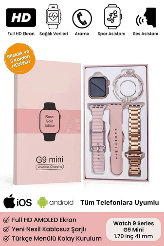 MİNİ G9 Smart Watch Yeni Nesil G9 Mini Kadın Akıllı Saat