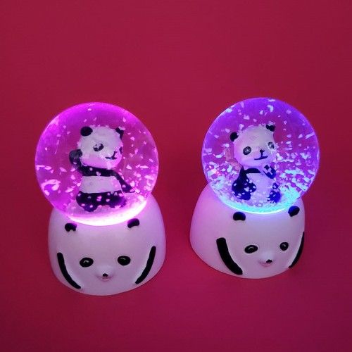 Mini Işıklı Panda Kar Küresi