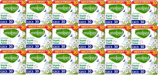 Molped Pure&Soft Hijyenik Ped Gece 540 (18PK*30) Adet Mega Pk