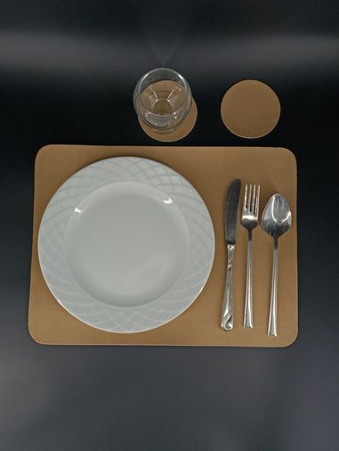 Mor Kayısı MRK-3736 Amerikan Servisi 12 Parça (6 Servis Tabağı + 6 Bardak Altı)