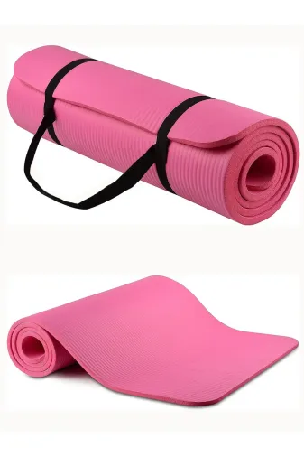 MultiFlexPro MF191 Konfor Zemin 10 Mm Pilates Minderi Taşıma Askılı Pilates Yoga Matı Minderi Seti 10 Mm Pembe