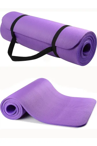 MultiFlexPro MF191 Konfor Zemin 10 Mm Pilates Minderi Taşıma Askılı Pilates Yoga Matı Minderi Seti 10 Mm Mor