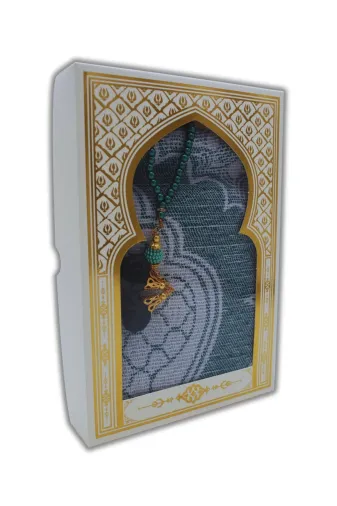 MyReal hczst009 Hediyelik Çeyizlik Seccade Tesbih Set Kutulu