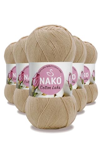 Nako RT-RYL-HMR16129 5 Adet Cotton Lüks Yelek Tunik Kazak Bluz Hırka İpi Yünü Camel 97582