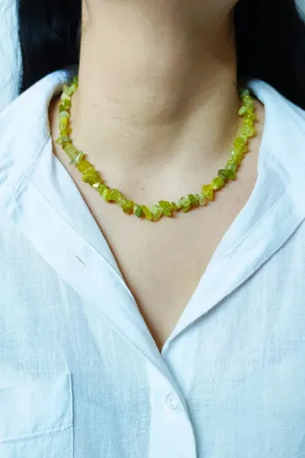 NATURALİM 61166116 Zebercet Kiriktaş Kolye Doğal Taş