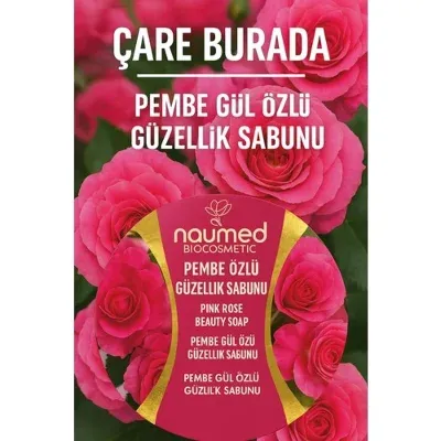 Naumed Biocosmetic - Pembe Gül Özlü Güzellik Sabunu