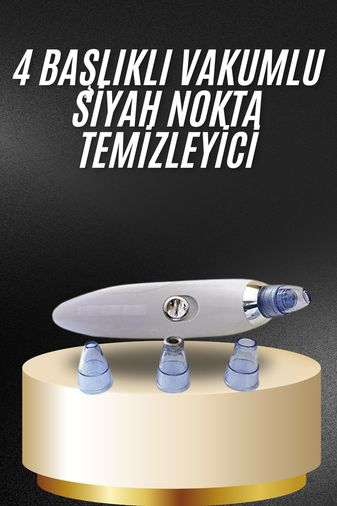 Necolabs 73643349 Yeni Nesil Vakumlu Pilli Siyah Nokta Ve Yüz Temizleme Cihazı 4 Başlıklı
