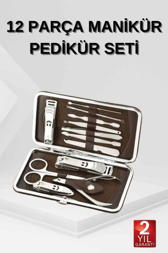 Necolabs 73644212 12 Parça El Ayak Temizleme Pense Kir Temizleme Aparatı Kaş Cımbızı