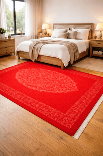 NEPAL  Sacaklı  Halı  160*240 kırmızı