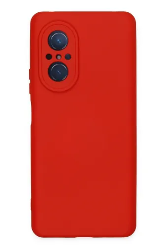 Newface Huawei Nova 9 SE Kılıf Nano içi Kadife Silikon - Kırmızı