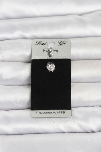 Nm-store PR1412-BLNC 316L Cerrahi Çelik Zirkon Taşlı Kalp Model Göbek Piercing Çok Renkli 29438414