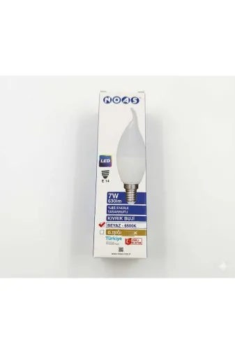 Noas CKNMÖ 7W E14 Kivrik Buji Led Ampul Beyaz