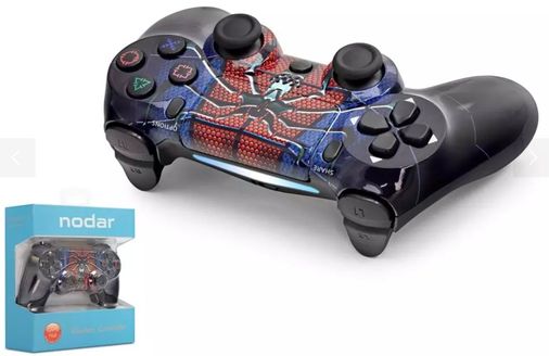 Nodar ND400W PS4 Gamepad Örümcük Siyah Lacivert Kırmızı
