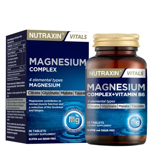 NUTRAXIN Magnezyum Complex+Vitamin B6 60 Tablet