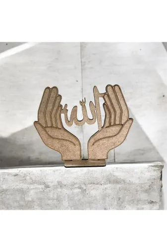 OES HOME duaedenel1456 Allah Yazılı Dua Eden El. Ahşap Boyama Ramazan Ayı Aktivite.