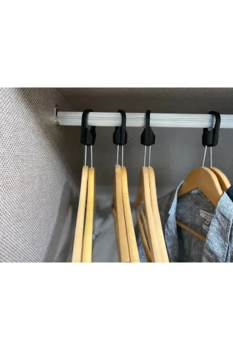 OMEGA TEKNİK OtelBukleti-6244 Ev Ve Otel Tipi Ahşap Askı 50 Çift - 100 Adet Vernikli Elbise Askısı (Çift Başlikli)