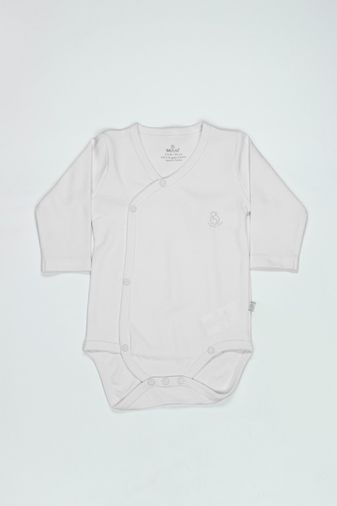 Organik Natural Basic Style Kruvaze Uzun Kol Body BS17102 Beyaz