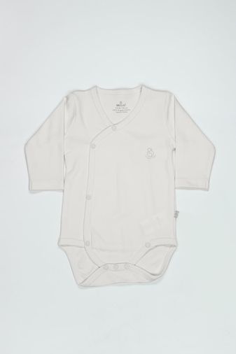 Organik Natural Basic Style Kruvaze Uzun Kol Body BS17102 Ekru
