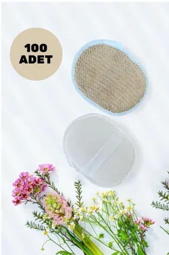 otel bukleti banyokesesibuklet100 Otel Banyo Kesesi, Banyo Lifi, Banyo Süngeri, Oval Hamam Kesesi %100 Organik Kese 100 Adet