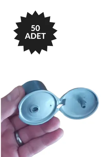 otel bukleti fliptopkapakbuklet50 28 Ağız Flip Top Gri Kapak 2,8 Cm Açılır Kapanır Kapak 28 Mm X 50 Adet