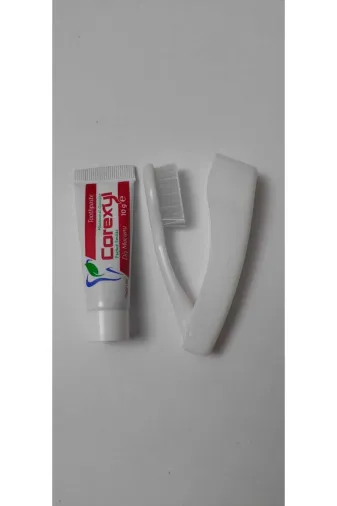 otelneister eco-diş-seti-1 Otel Tipi Seyahat Tipi Diş Seti Jelatinli Katlanır Diş Fırçası + Diş Macunu 10 Ml (50 Adetli Paket)
