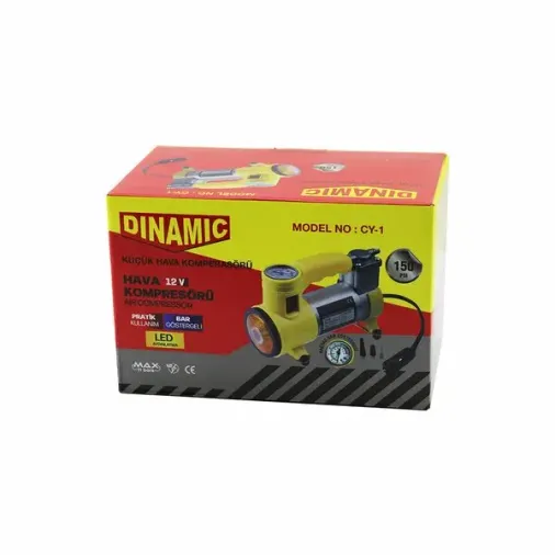 OTO - ARAÇ HAVA KOMPRESÖRÜ KAMYON - OTOBÜS - DC/12V-13.5V - 15Amp - 150PSI - BAR GÖSTERGE - LED AYDINLATMA CY-1  (4745)