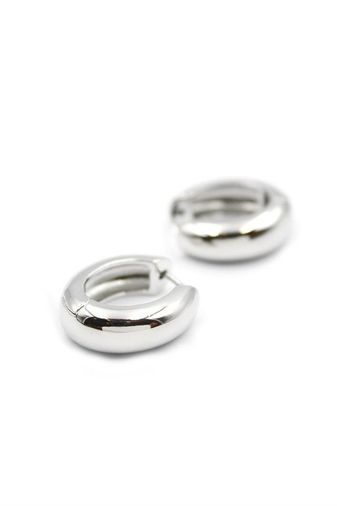 Oval Halka Küpe - Gümüş