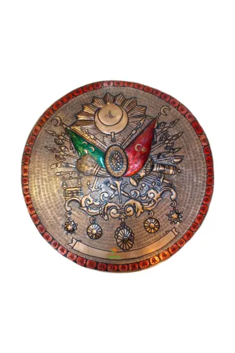 ÖZEL EL İŞLEME BAKIR TABLO 40 CM Bakir Duvar Tablosu Özel El İşlemeli Bakir Tablosu 40 Cm Tuğra Model Birebir El İşlemeli A++ Safir
