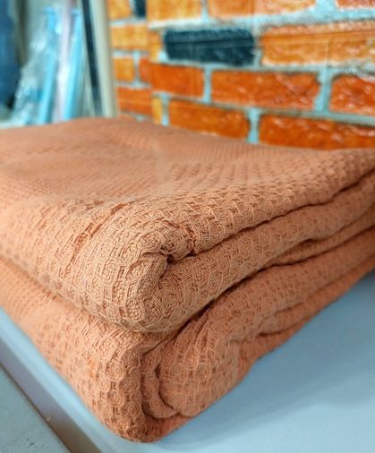 Pamuk Çift Kişilik Pike 240x220 Portakal