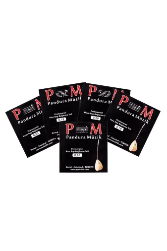 PANDURA MÜZİK PMTELPAKET Profesyonel Paslanmaz 3 Takım Kısa Ve 2 Takım Uzun Sap Bağlama Teli / 5' Li Paket