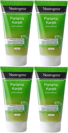 Parlama Karşıtı Yağsız Peeling Jel 150ML (4 Lü Set)