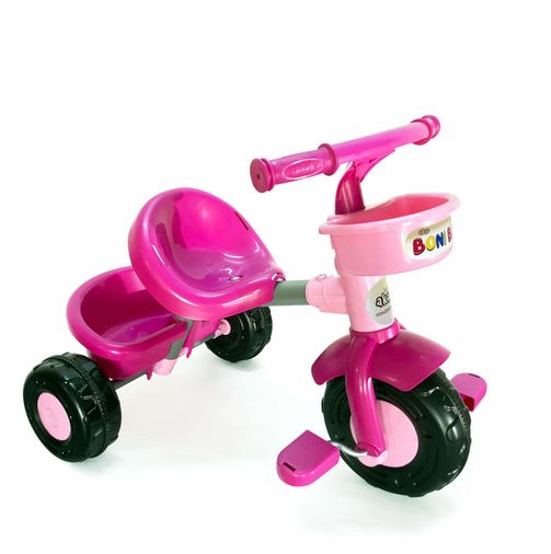 Pembe 3 Tekerlekli Çocuk Bisikleti - Ayarlanabilir Koltuk Ve Güvenli Kullanım