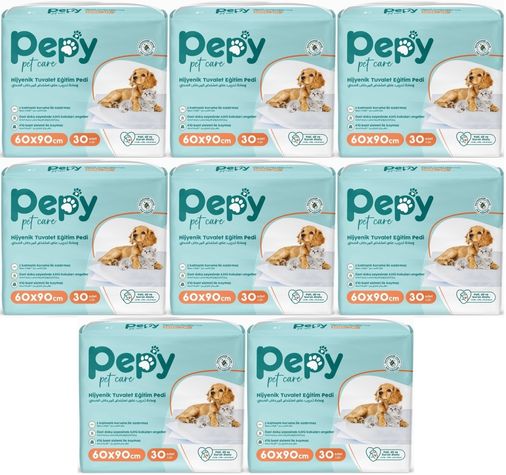 Pepy Evcil Hayvan Tuvalet Eğitim Pedi 60*90CM 240 Adet (8PK*30)