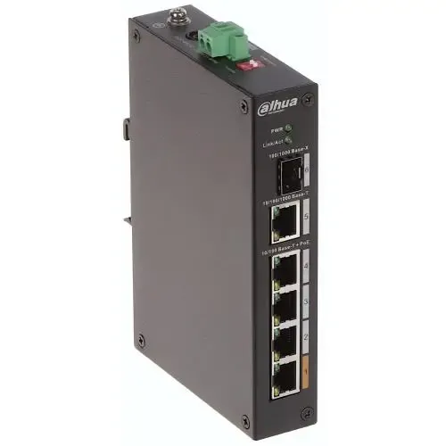 PFS3106-4ET-60-V2,  6 Port, Megabit,  4FE PoE Port (4xPoE 60W) ,1GE Uplink, 1GE SFP Yönetilemez Switch