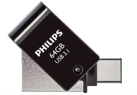 Philips Fm12dc152b/00 128gb 2 In 1 Type-c/usb 3.1 Siyah Gri Usb Flash Bellek