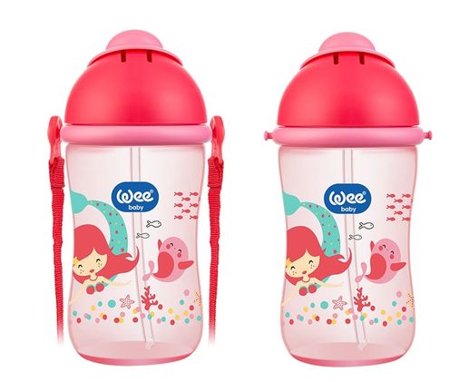 Pipetli Bardak 380ML - Kırmızı