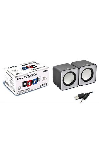 Platoon Kablolu Oyuncu Hoparlörü Tv Bilgisayar Pc Leptop 2'li Hoparlör Masaüstü Müzik Speaker Fişli 3.5Mm Pl-1052