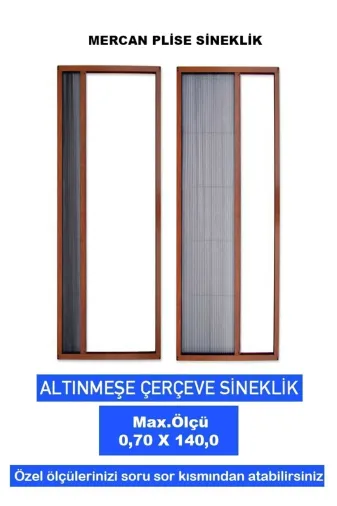 Plisem VLYMZ7X460N170569263207759 Mercan-Plise Akordiyon Sürgülü Pencere Sineklikleri En-0.60 B0Y-130.0