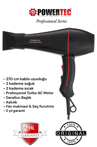 Powertec Tr-601 2500 W Profesyonel Fön Makinesi
