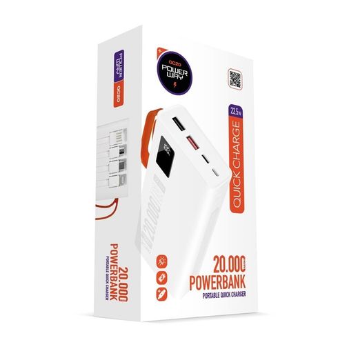 Powerway 17248 QC20 20000 mAh Çift Usb Dijital Ekran Powerbank