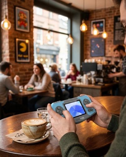 PRATİKOBA 121110259 Mey İthalat Taşınabilir Game Console Dahili Oyunlu Tv Bağlantılı Şarjlı Retro Oyun Konsolu Çok Renkli